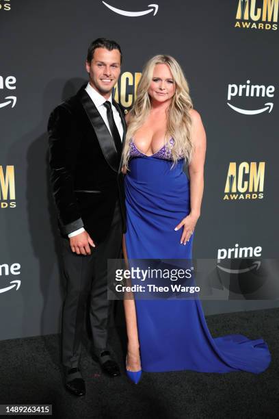 Brendan McLoughlin and Miranda Lambert attend the 58th Academy Of Country Music Awards at The Ford Center at The Star on May 11, 2023 in Frisco,...