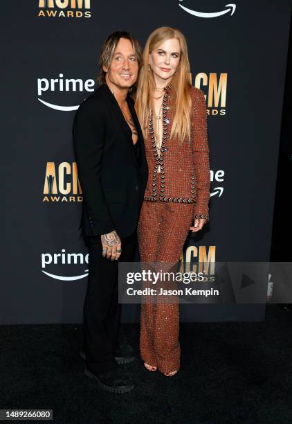 Keith Urban and Nicole Kidman attend the 58th Academy Of Country Music Awards at The Ford Center at The Star on May 11, 2023 in Frisco, Texas.