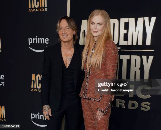 Keith Urban and Nicole Kidman attend the 58th Academy Of Country Music Awards at The Ford Center at The Star on May 11, 2023 in Frisco, Texas.