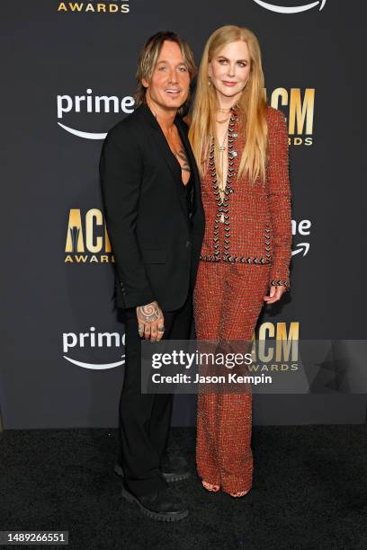 Keith Urban and Nicole Kidman attend the 58th Academy Of Country Music Awards at The Ford Center at The Star on May 11, 2023 in Frisco, Texas.