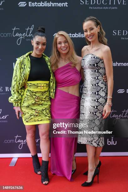 Valentina Maceri, Lola Weippert and Alessandra Meyer-Wölden attend the .comTogether Girlbosses event by .comTessa on at La Plage Parisienne May 11,...