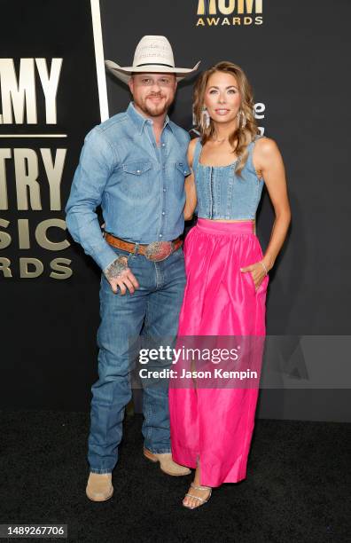 Cody Johnson and Brandi Johnson attend the 58th Academy Of Country Music Awards at The Ford Center at The Star on May 11, 2023 in Frisco, Texas.