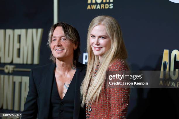 Keith Urban and Nicole Kidman attend the 58th Academy Of Country Music Awards at The Ford Center at The Star on May 11, 2023 in Frisco, Texas.