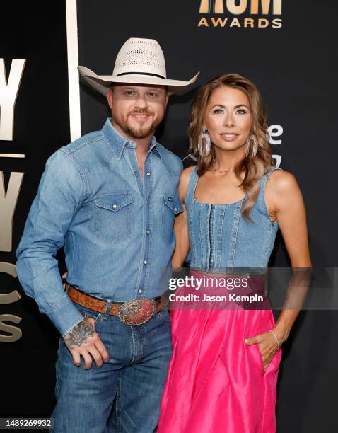 Cody Johnson and Brandi Johnson attend the 58th Academy Of Country Music Awards at The Ford Center at The Star on May 11, 2023 in Frisco, Texas.