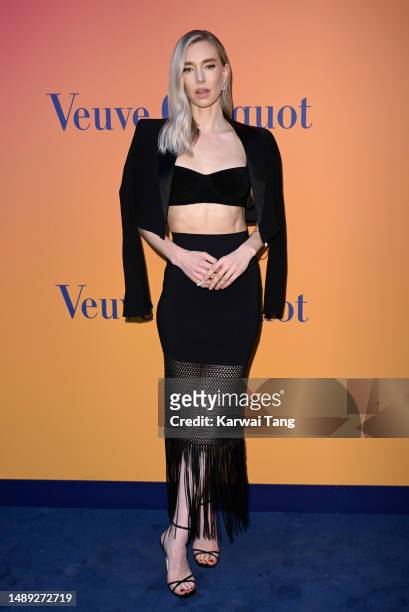 Vanessa Kirby attends the exhibition opening of Veuve Clicquot's SOLAIRE CULTURE at Regent Street on May 11, 2023 in London, England.