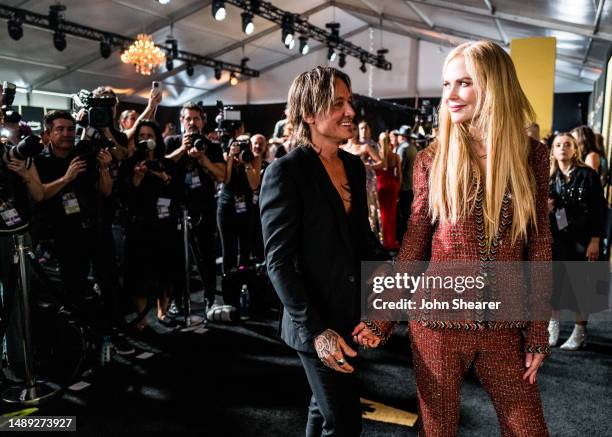 Keith Urban and Nicole Kidman attend the 58th Academy of Country Music Awards at The Ford Center at The Star on May 11, 2023 in Frisco, Texas.