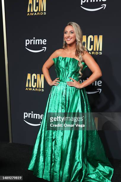 Ashley Cook arrives for the 58th Academy of Country Music awards at The Ford Center at The Star on May 11, 2023 in Frisco, Texas.