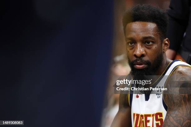 Jeff Green of the Denver Nuggets looks on during the second quarter in game six of the Western Conference Semifinal Playoffs against the Phoenix Suns...