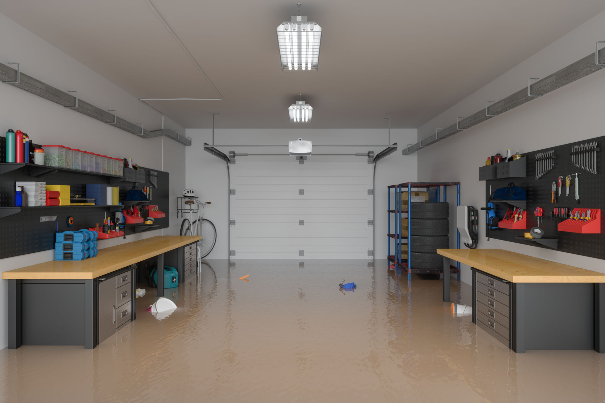rainy weather garage