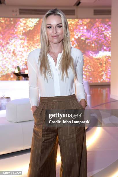 Lindsey Vonn speaks during Shell's Power Of Performance at Lavan on May 11, 2023 in New York City.