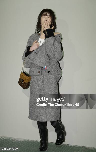 Taeyeon, of k-pop girl group Girls Generation, attends the Louis Vuitton Pre-Fall 2023 Collection Show on the Jamsugyo Bridge at the Hangang River on...