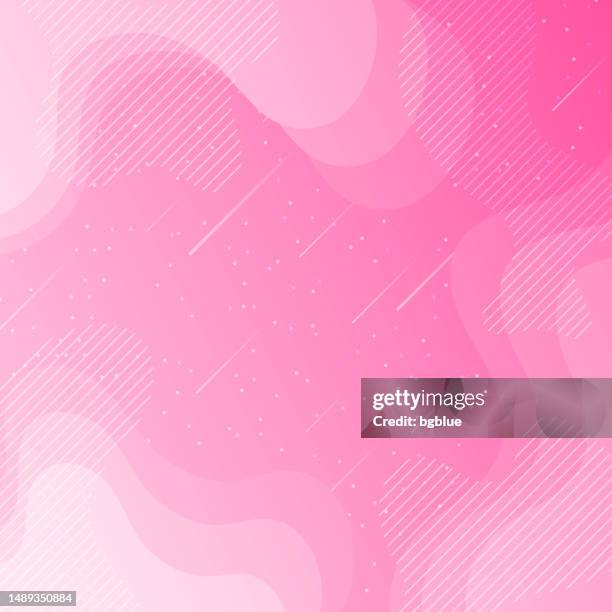 ilustraciones, imágenes clip art, dibujos animados e iconos de stock de cielo estrellado de moda con formas fluidas y geométricas - pink gradient - pink background