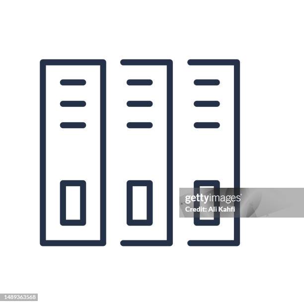archieve thin line icons - cable management stock illustrations
