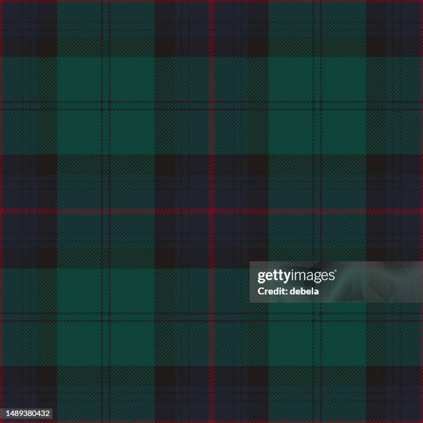 armstrong modern scottish tartan plaid pattern fabric swatch - red plaid pattern stock illustrations