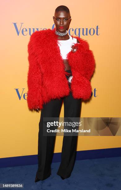 Jodie Turner-Smith attends the exhibition opening of Veuve Clicquot's SOLAIRE CULTURE at Regent Street on May 11, 2023 in London, England.