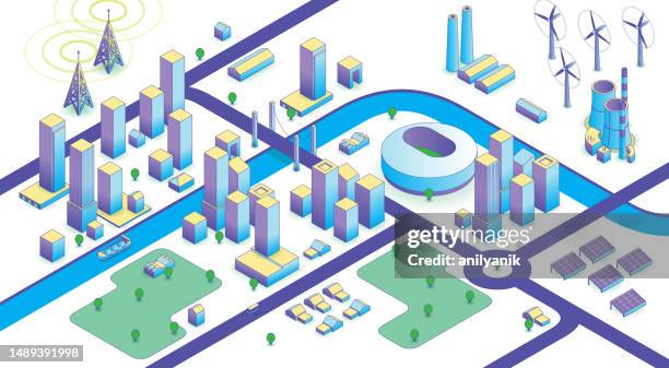 smart city - street style stock illustrations