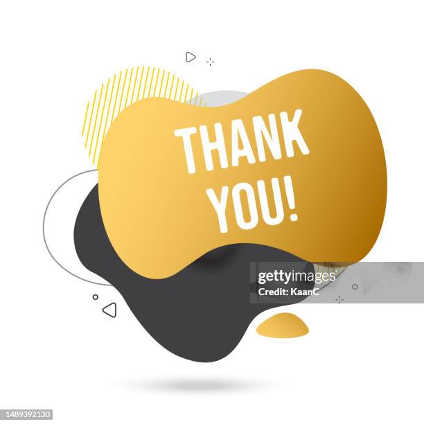 thank you message in speech bubble isolated on background. gratitude banner design. ideal for appreciation post, customer service, social media, etc. vector illustration - post truth stock illustrations