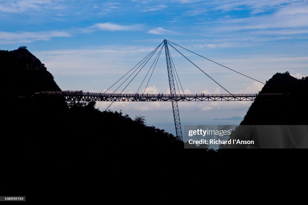 Swing Bridge Walk at summit of Langkawi Cable Car, Pantai Kok.