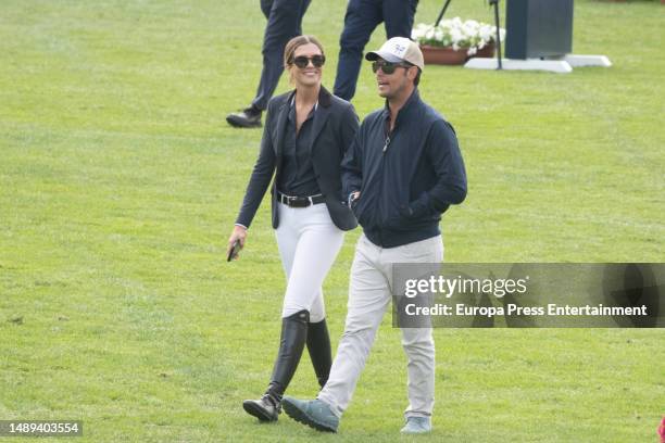 Rider Sergio Alvarez Moya attends the International Show Jumping Competition held at the Club de Campo Villa, on May 12 in Madrid, Spain.