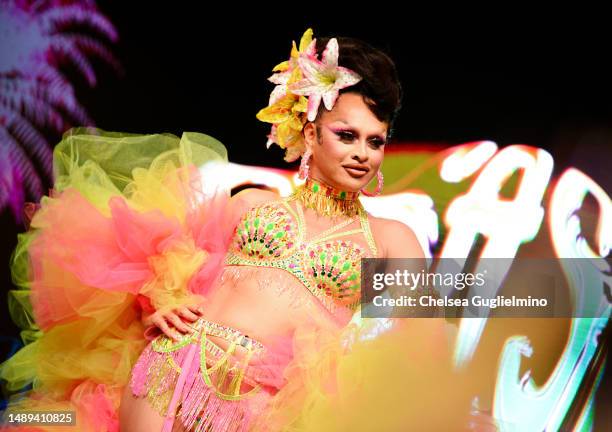 Sasha Colby performs at After Hours - The Kickoff during RuPaul's DragCon LA 2023 at Los Angeles Convention Center on May 11, 2023 in Los Angeles,...