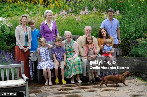 Princess Alexandra, Count Richard, Countess Ingrid, Princess Benedikte, Prince Christian, Queen Margrethe II, Prince Henrik, Princess Isabella,...