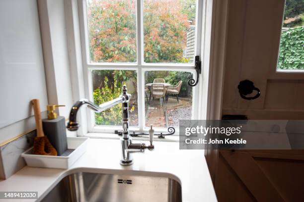 property cottage exterior - window frame stock pictures, royalty-free photos & images