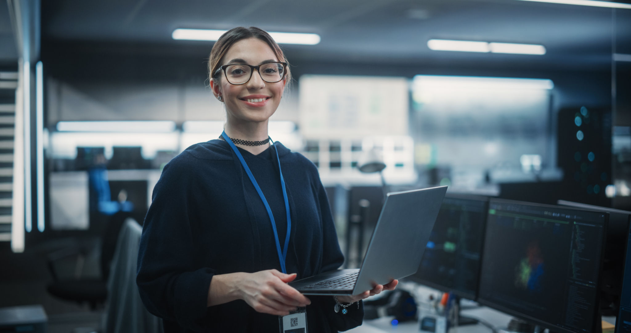engineer using software