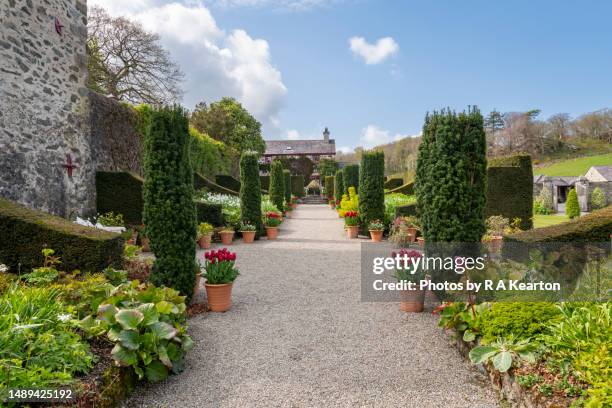 plas cadnant hidden gardens, menai bridge, anglesey, north wales - plas cadnant hidden gardens stock pictures, royalty-free photos & images