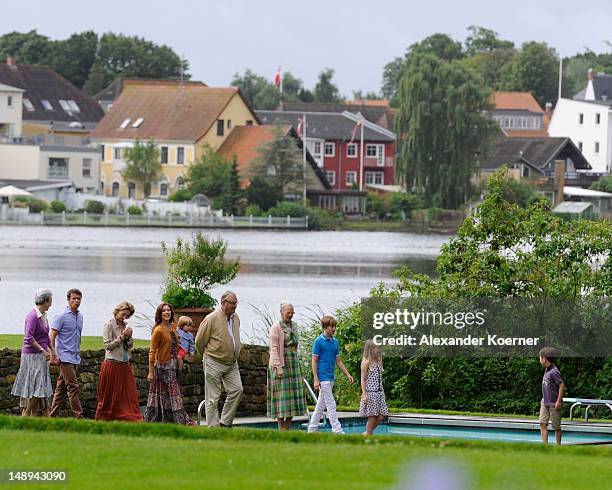 Princess Benedikte, Prince Frederik, Princess Alexandra, Crown Princess Mary, Prince Vincent, Queen Margrethe II, Prince Henrik, Count Richard,...