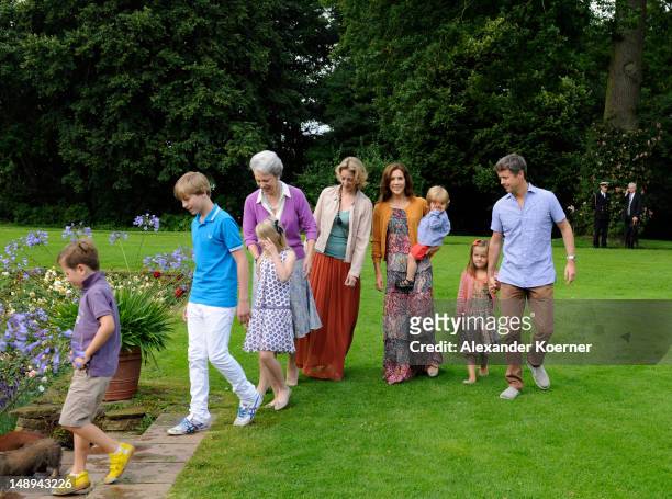 Prince Christian of Denmark, Count Richard, Countess Ingrid, Princess Benedikte of Denmark, Princess Alexandra, Princess Mary of Denmark, Prince...