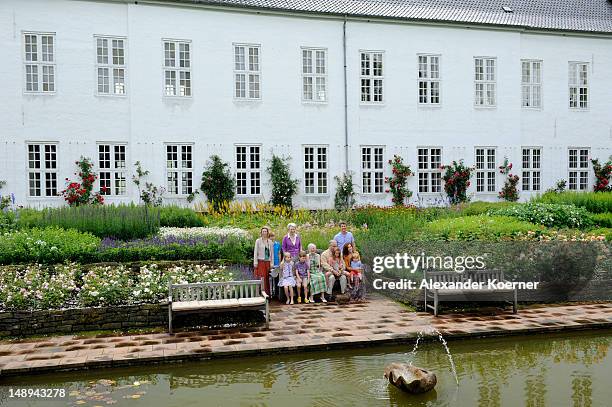 Queen Margrethe II, Prince Consort Henrik of Denmark, Crown Prince Frederik and Crown Princess Mary, Prince Christian, Princess Isabella, Prince...