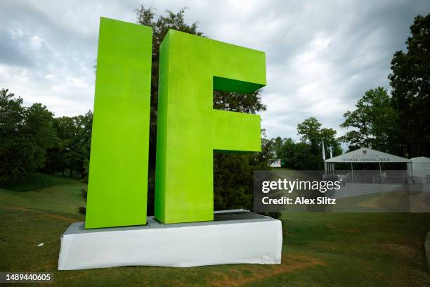 Gener view of signage during the second round of the Regions Tradition at Greystone Golf and Country Club on May 12, 2023 in Birmingham, Alabama.