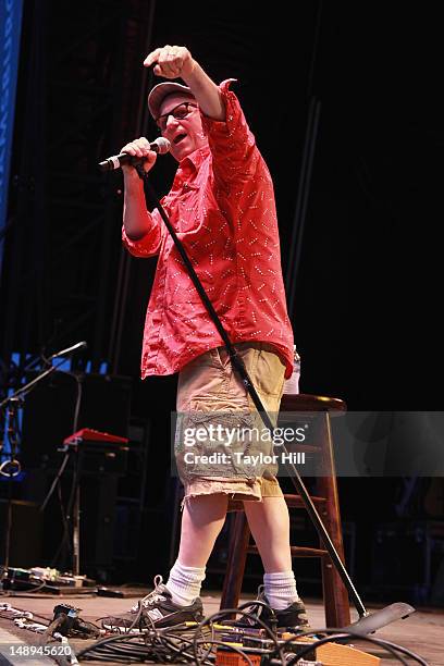 Comedian Bobcat Goldthwait performs during the 2012 Lacoste L!ve Concert Series the Williamsburg Waterfront on July 19, 2012 in New York City.