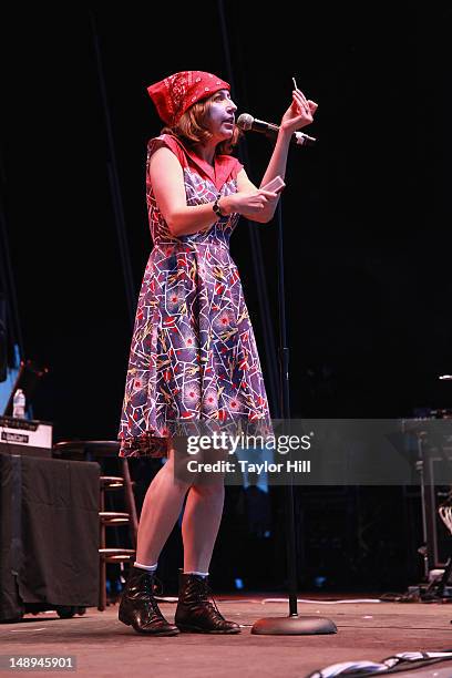 Comedian Kristen Schaal performs during the 2012 Lacoste L!ve Concert Series the Williamsburg Waterfront on July 19, 2012 in New York City.