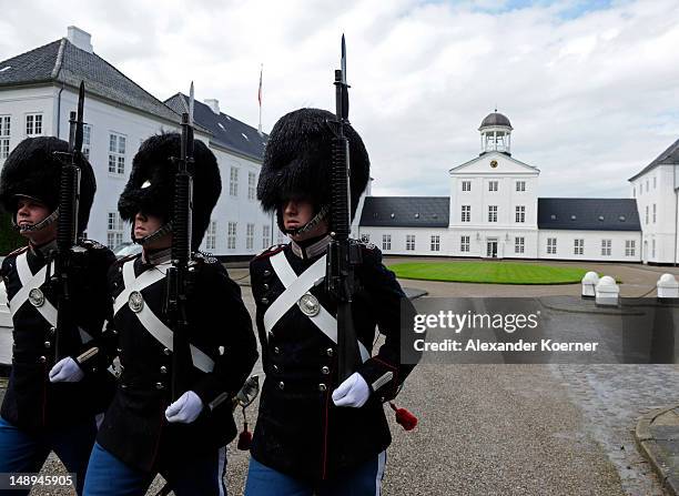 General view during the photocall with the Royal Danish family at their summer residence of Grasten Slot on July 20, 2012 in Grasten, Denmark.