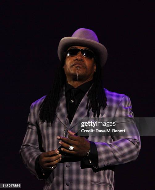 Melle Mel performs on stage at "The Art of Rap" European premiere and concert at Hammersmith Apollo on July 19, 2012 in London, England.