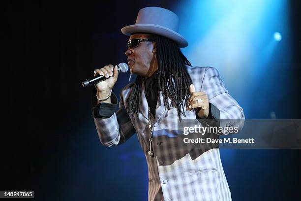 Melle Mel performs on stage at "The Art of Rap" European premiere and concert at Hammersmith Apollo on July 19, 2012 in London, England.