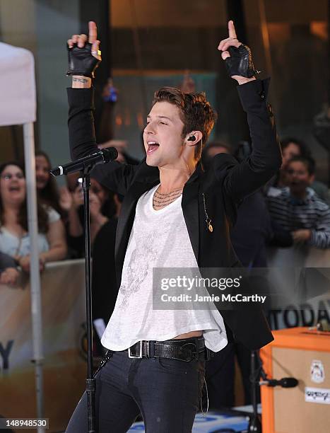 Ryan Follese of Hot Chelle Rae performs on NBC's "Today" at Rockefeller Plaza on July 20, 2012 in New York City.