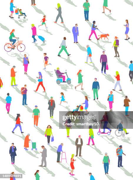 diverse group of people - disability inclusion illustration stock illustrations