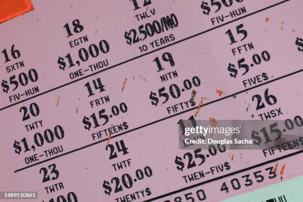 lotto ticket scratch off - win tickets stock pictures, royalty-free photos & images