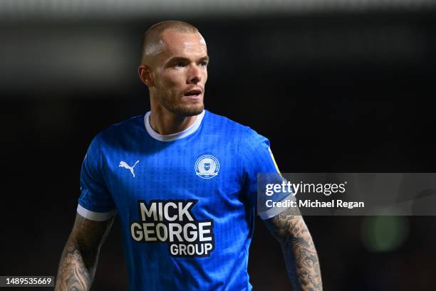 Joe Ward of Peterborough looks on during the Sky Bet League One Play-Off Semi-Final First Leg match between Peterborough United and Sheffield...