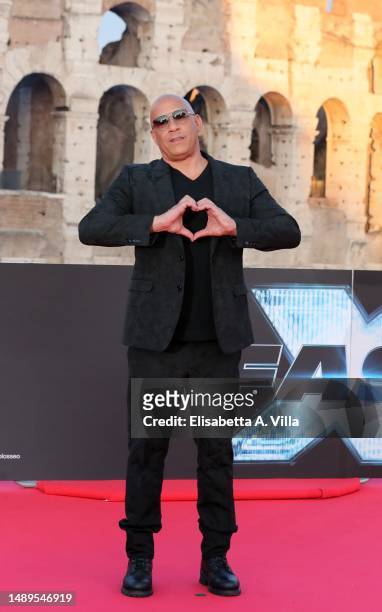 Van Diesel attends the "Fast X" Premiere at Colosseo on May 12, 2023 in Rome, Italy.