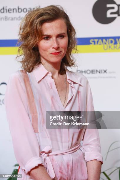 Karin Hanczewski arrives for the 73rd Lola - German Film Award at Theater am Potsdamer Platz on May 12, 2023 in Berlin, Germany.