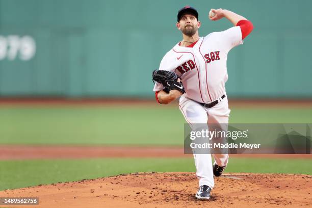 Starting pitcher James Paxton of the Boston Red Sox throws against the St. Louis Cardinals during the second inning at Fenway Park on May 12, 2023 in...