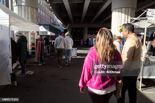 Troll Vintage Fremont Nachtmarkt, Stock-Foto