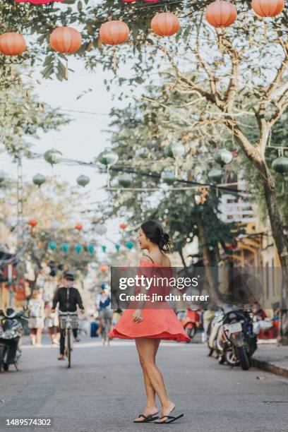 strolling through hoi an - tet stock pictures, royalty-free photos & images