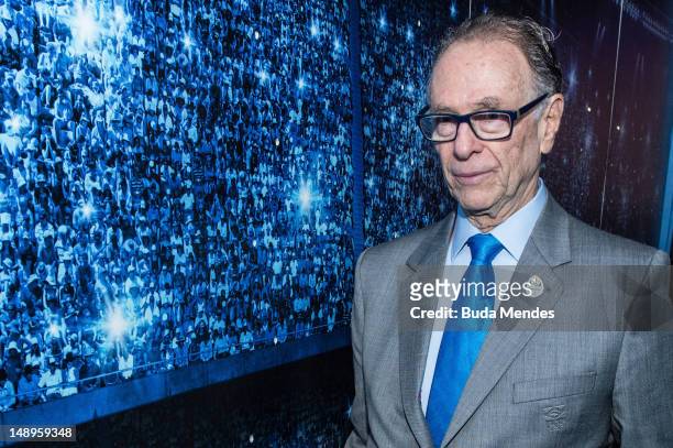 Carlos Arthur Nuzman, President of Rio 2016 and the Brazilian Olympic Committee attends the inauguration of Casa Brasil's free Brazilian contemporary...