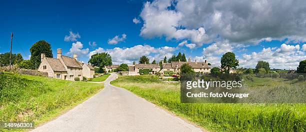 cotswold picturesque village uk - village stock pictures, royalty-free photos & images