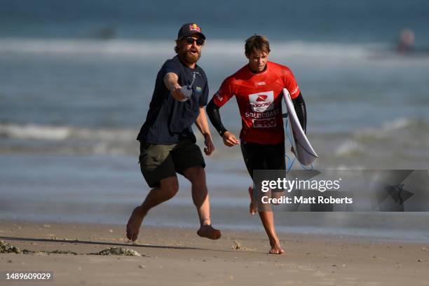 Jett Schilling of USA competes during the 2023 Gold Coast Pro at Snapper Rocks on May 13, 2023 in Gold Coast, Australia.