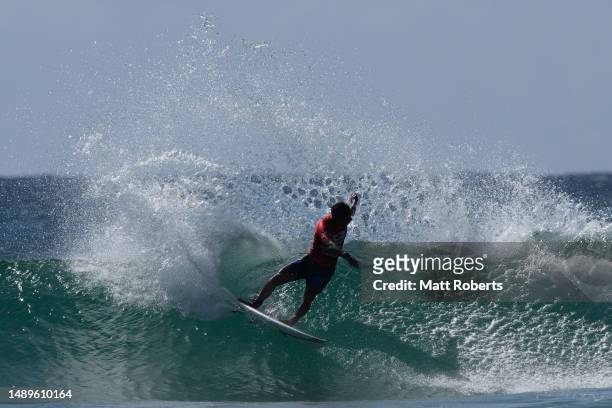 Samuel Pupo of Barzil competes the 2023 Gold Coast Pro at Snapper Rocks on May 13, 2023 in Gold Coast, Australia.